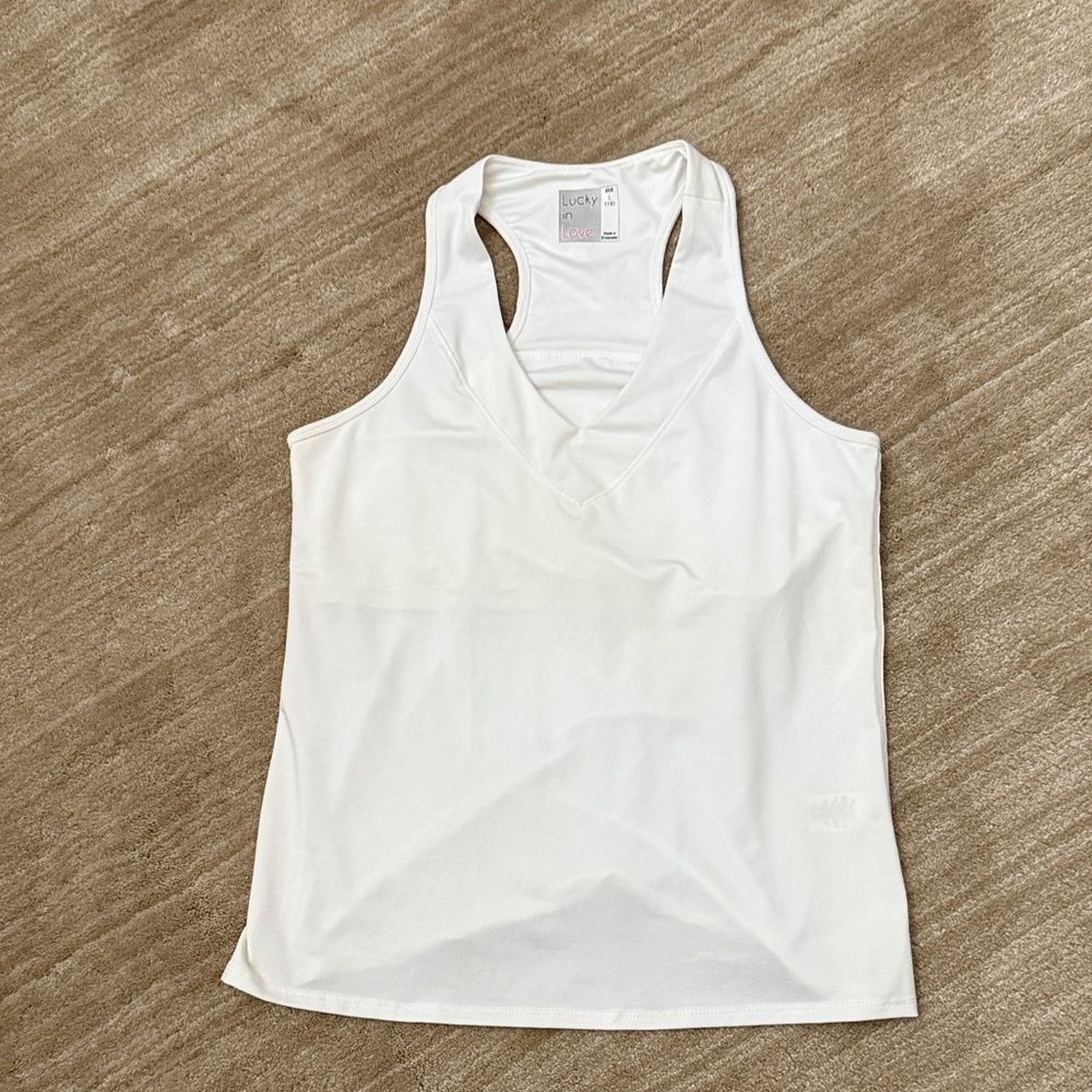 Lucky in Love tennis tank